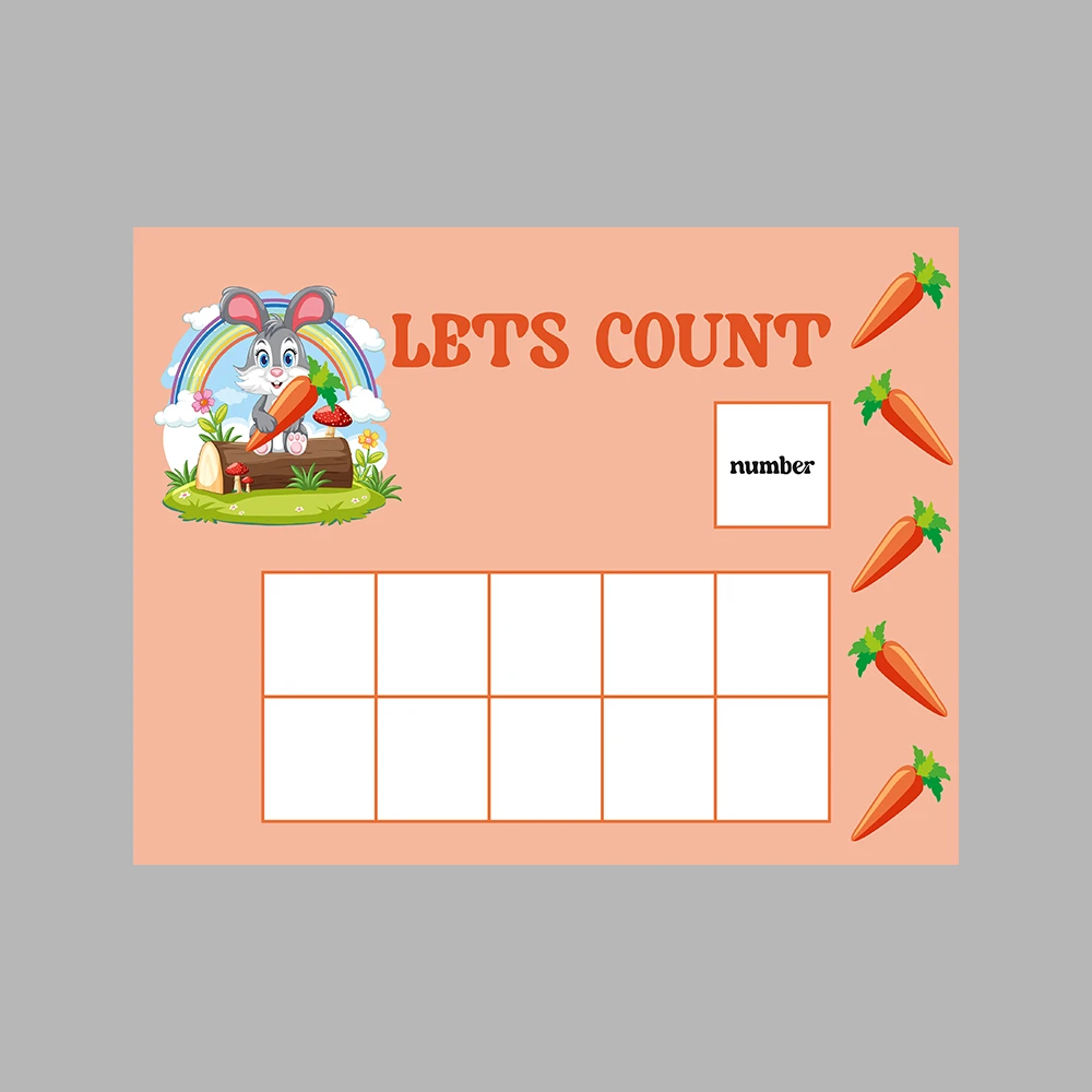 I Am Learning to Count Rabbit-Themed Number Matching Activity Book