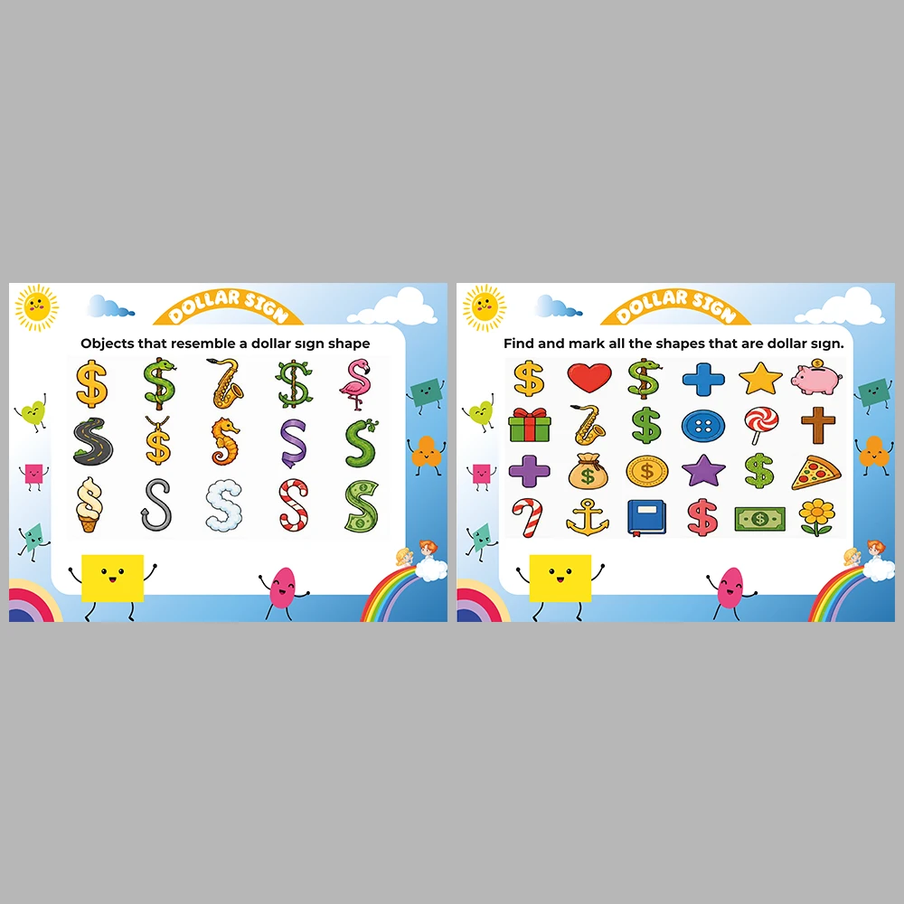 Learning Shapes – Dollar Sign