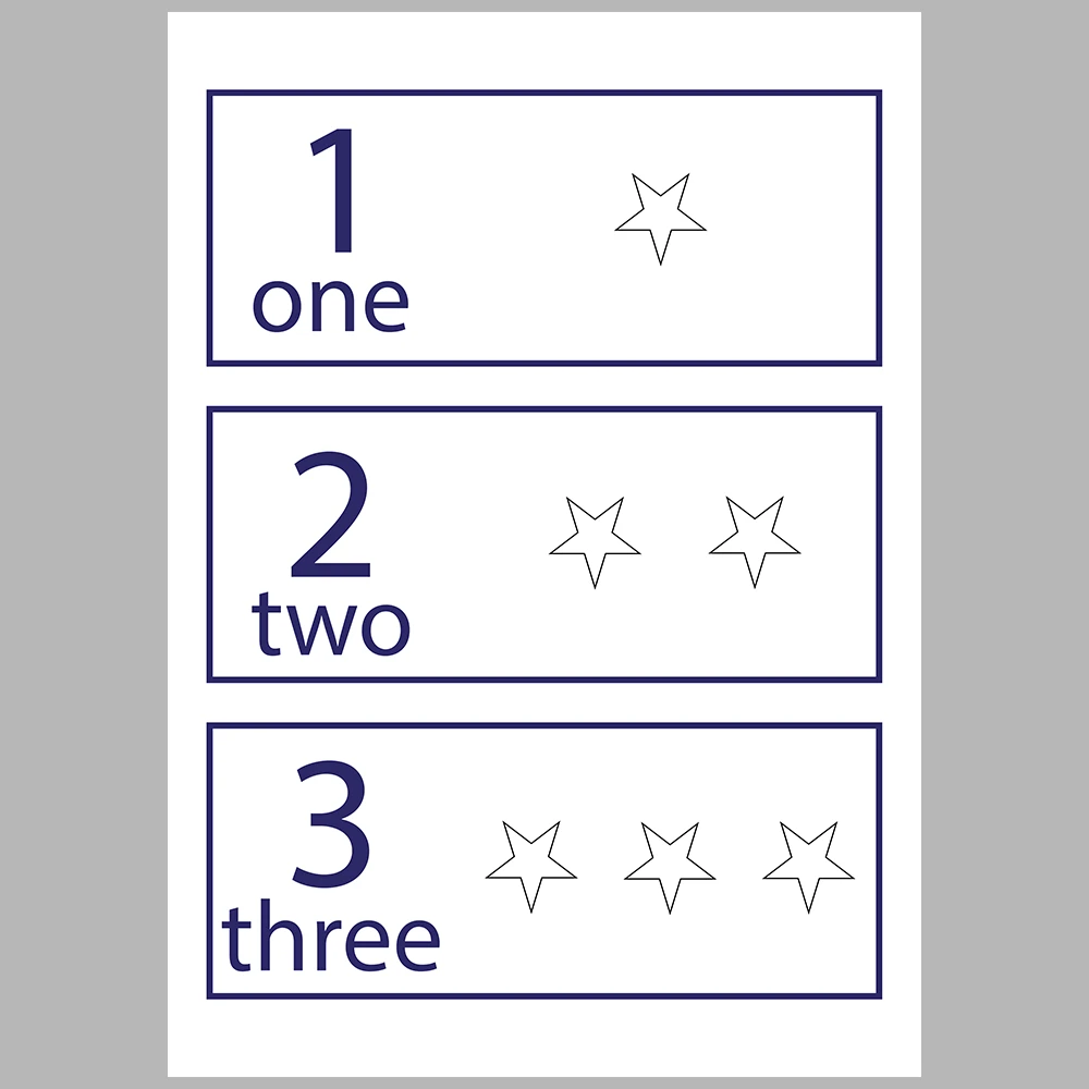 Star-Themed Number Matching Activity Book