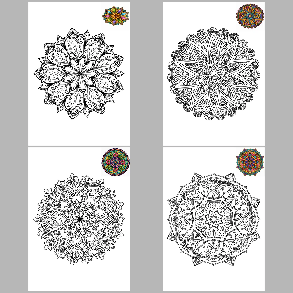 Mandala Coloring Book Pages – With Reference Images