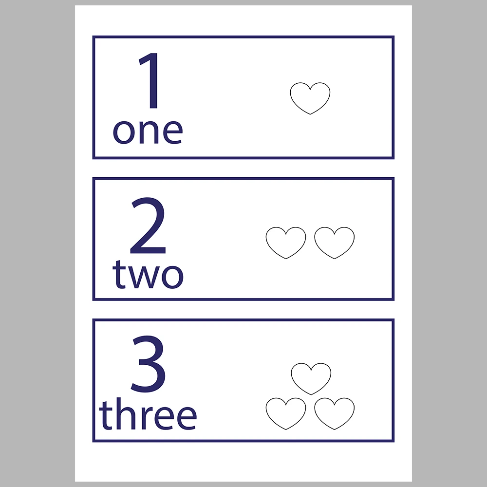 Heart-Themed Number Matching Activity Book