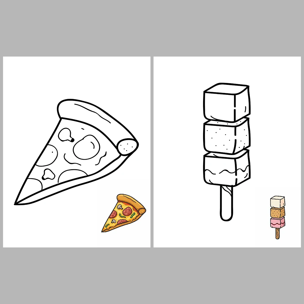 Snack Coloring Pages – With Reference Images