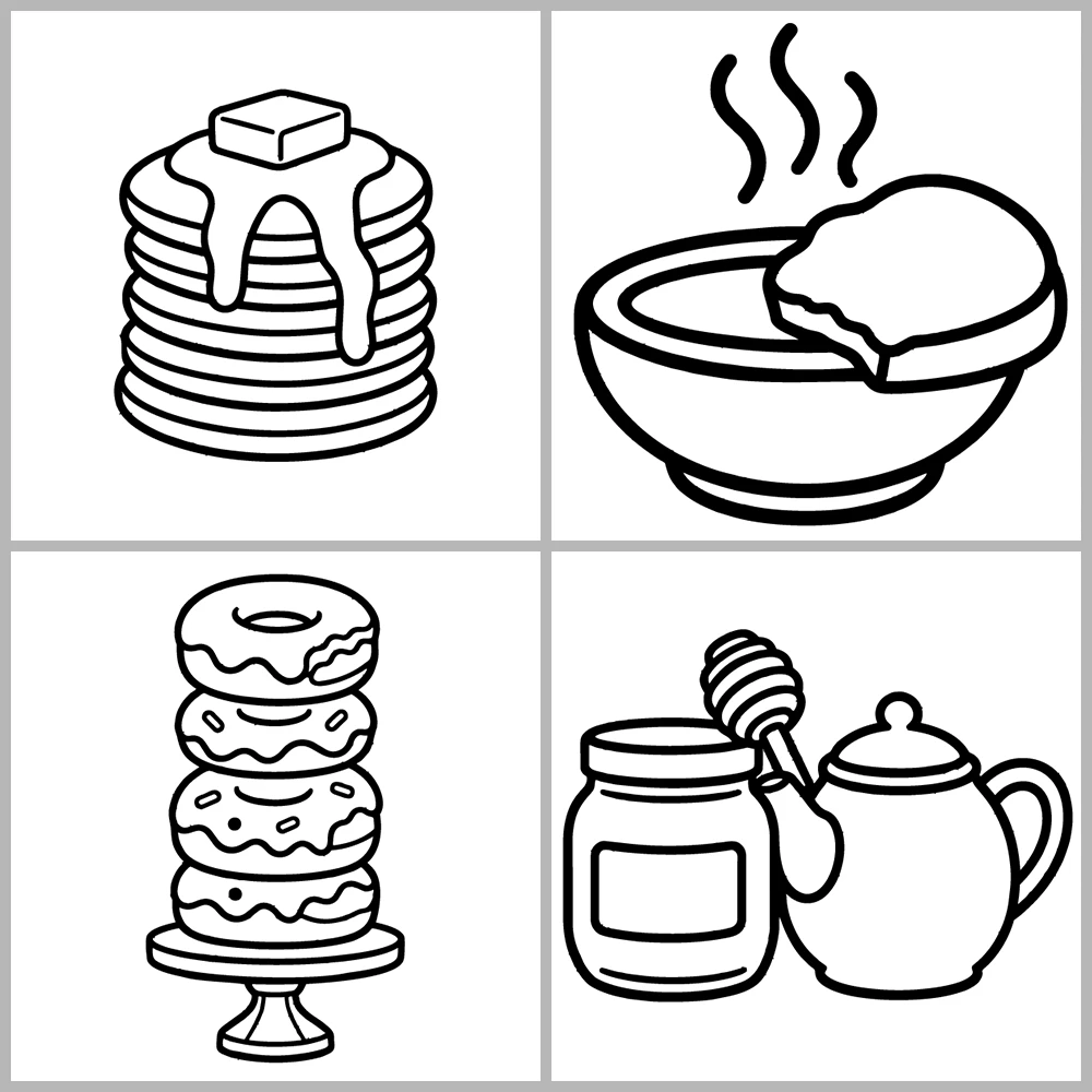 Cozy Kitchen – Food Coloring Book