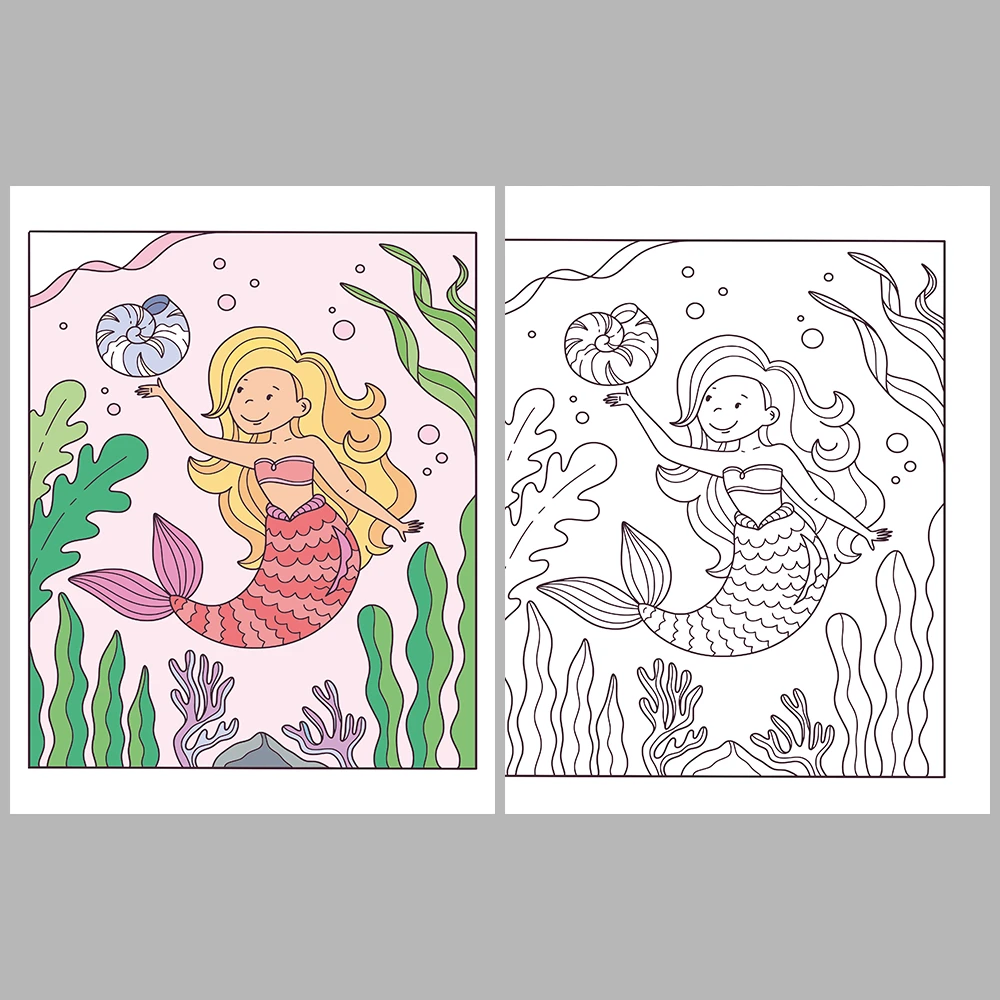 Mermaid Coloring Pages – With Reference Images