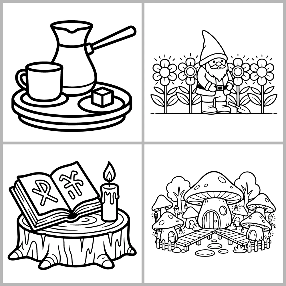 Cozy Fairy and Magical Coloring Book