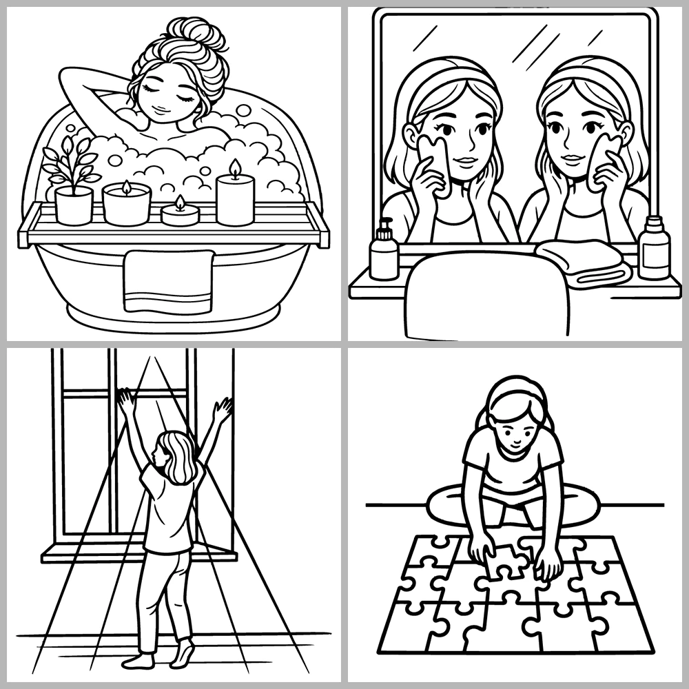 Cozy Girl – Self Care Coloring Book