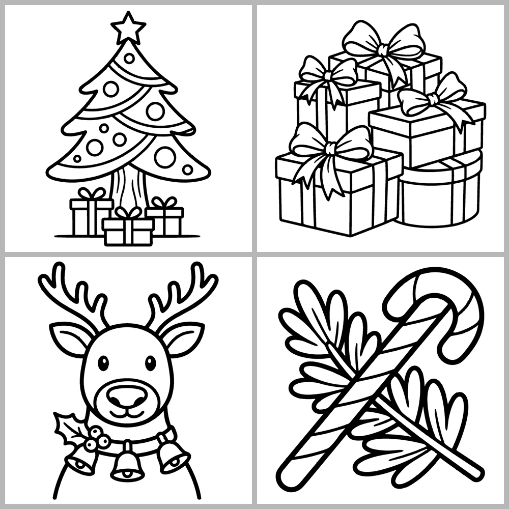 Christmas and Holiday Coloring Book