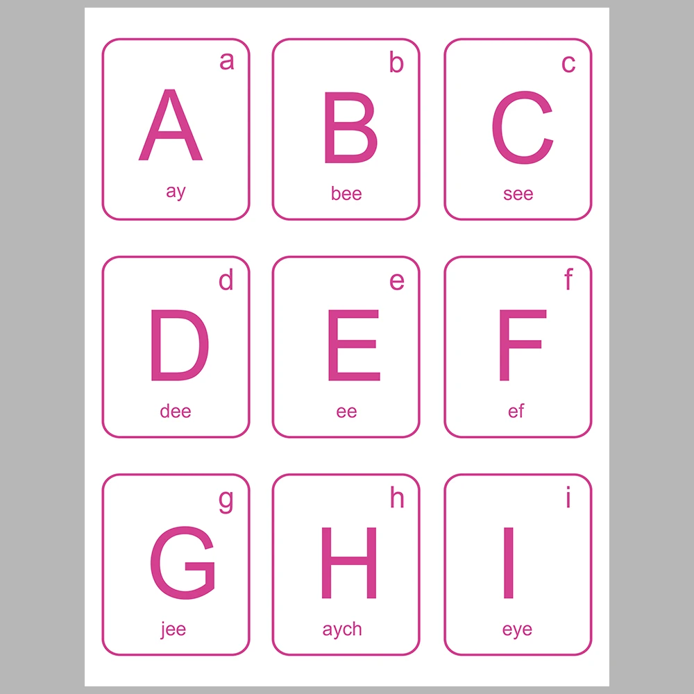 I Am Learning Letters – Suitable for Use with Pink-Themed Flashcards