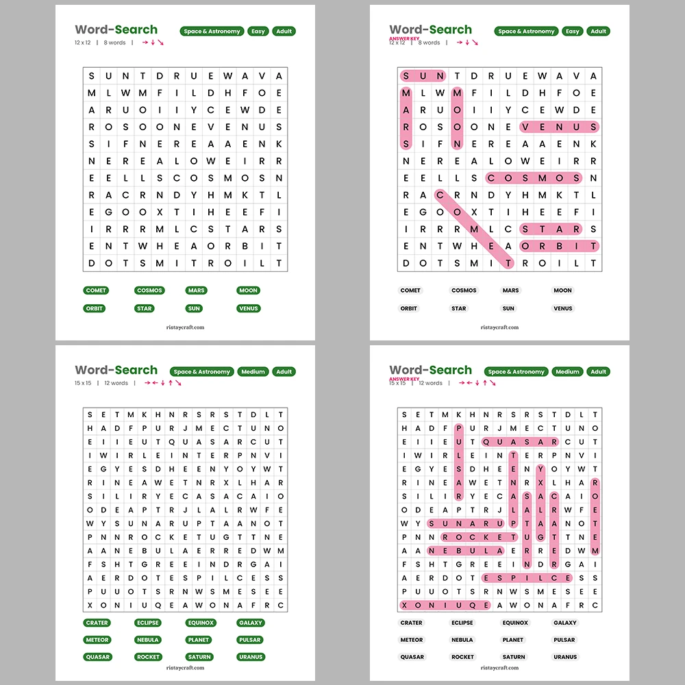 Word Search – Norse Mythology – Pirates & Sailing – Themes
