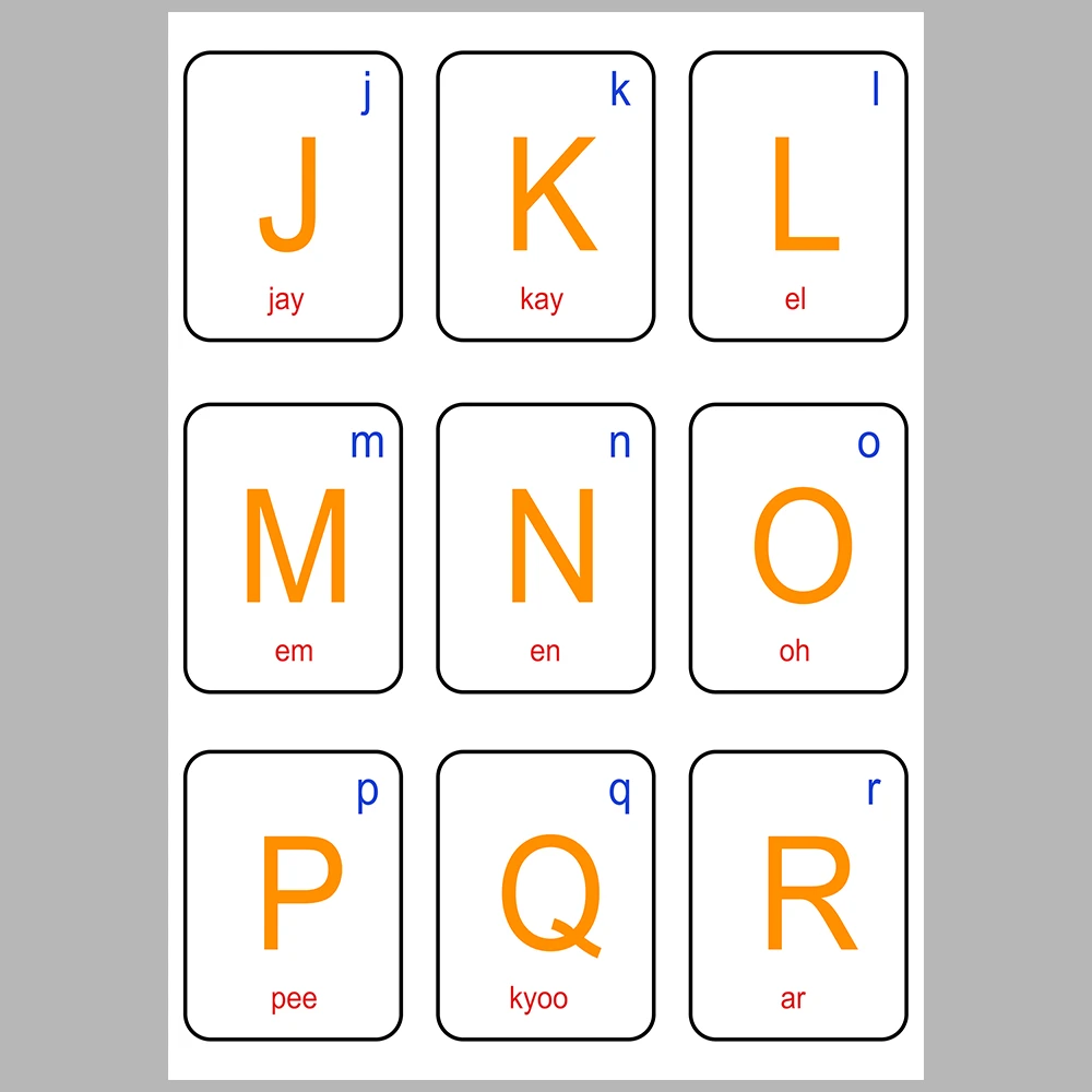 I Am Learning Letters – Suitable for Use with Orange-Themed Flashcards