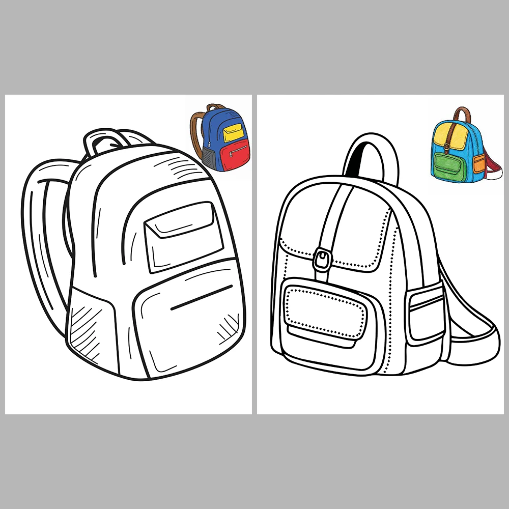 School Supplies Coloring Pages – With Reference Images