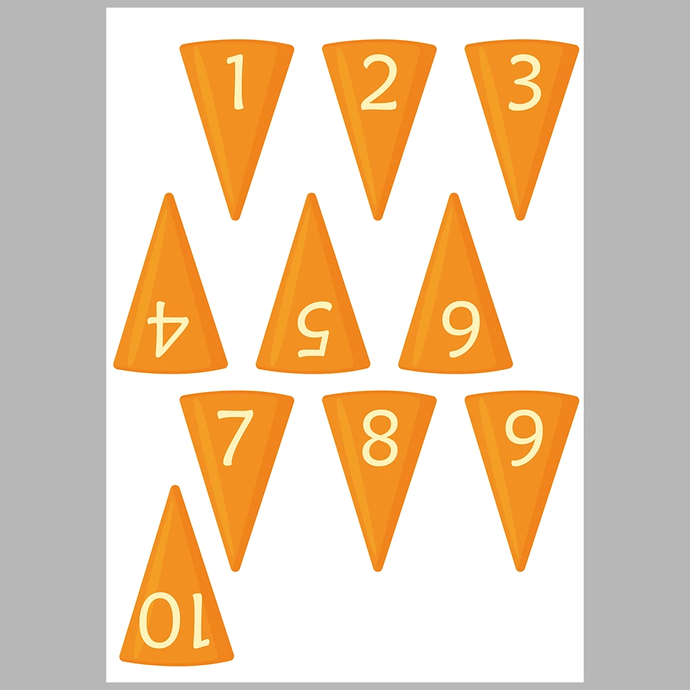 Orange-Themed Number Matching Activity Book