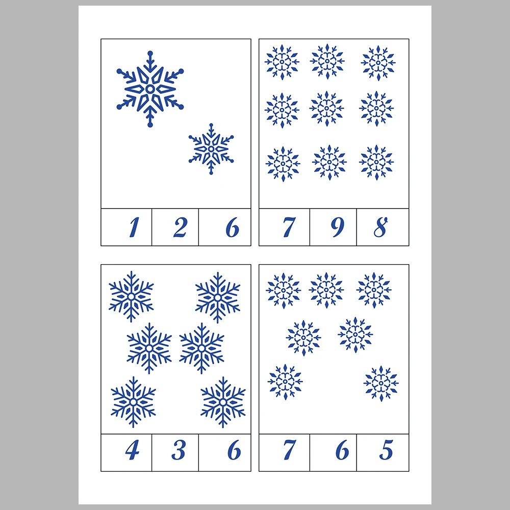 Number-Snowflake Matching Pages