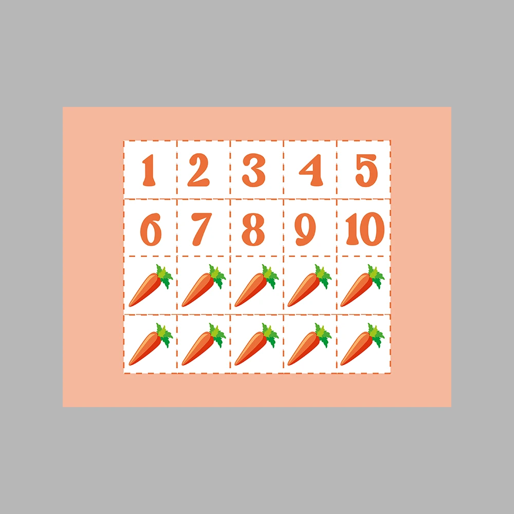 I Am Learning to Count Rabbit-Themed Number Matching Activity Book