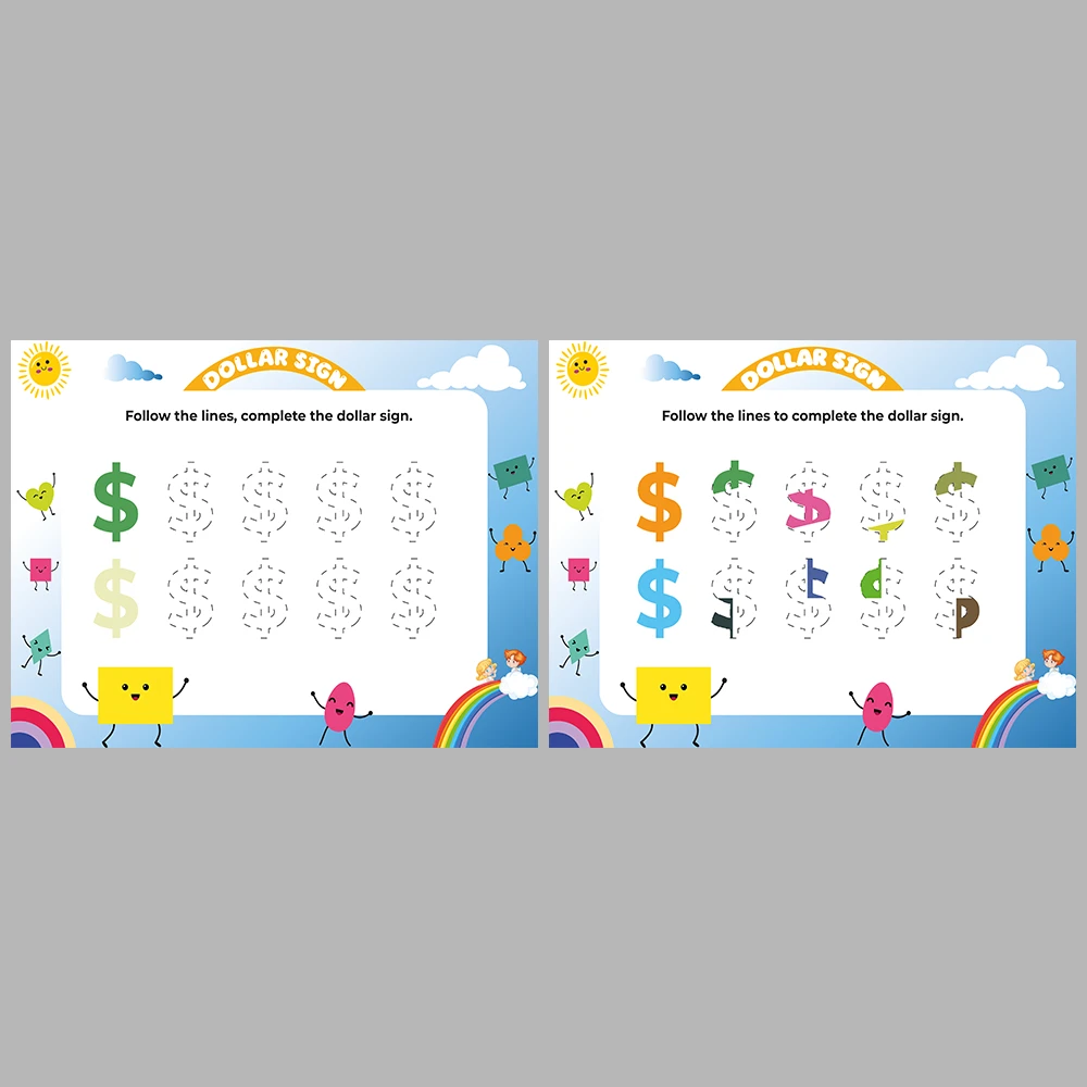 Learning Shapes – Dollar Sign