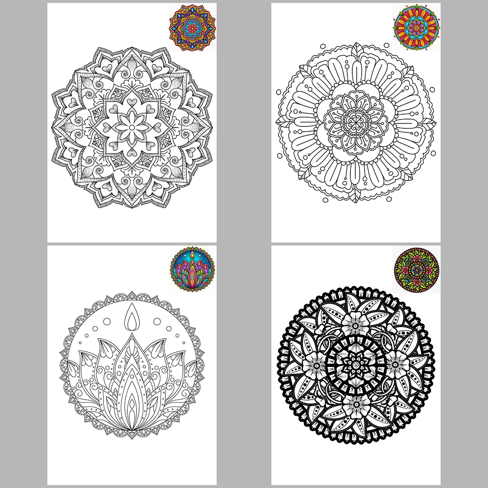 Mandala Coloring Book Pages – With Reference Images