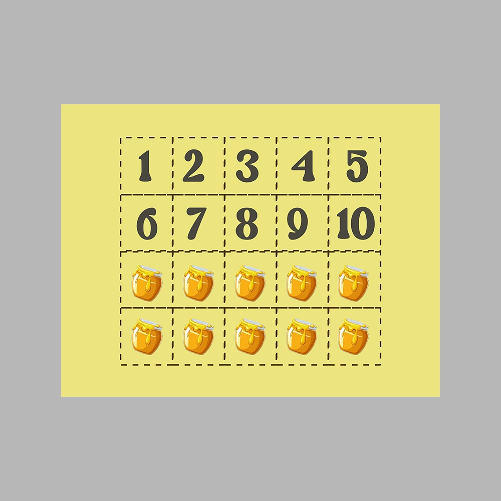 I Am Learning to Count Bear-Themed Number Matching Activity Book