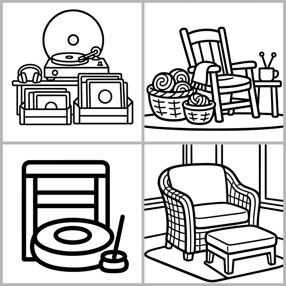 Cozy Corners Coloring Book