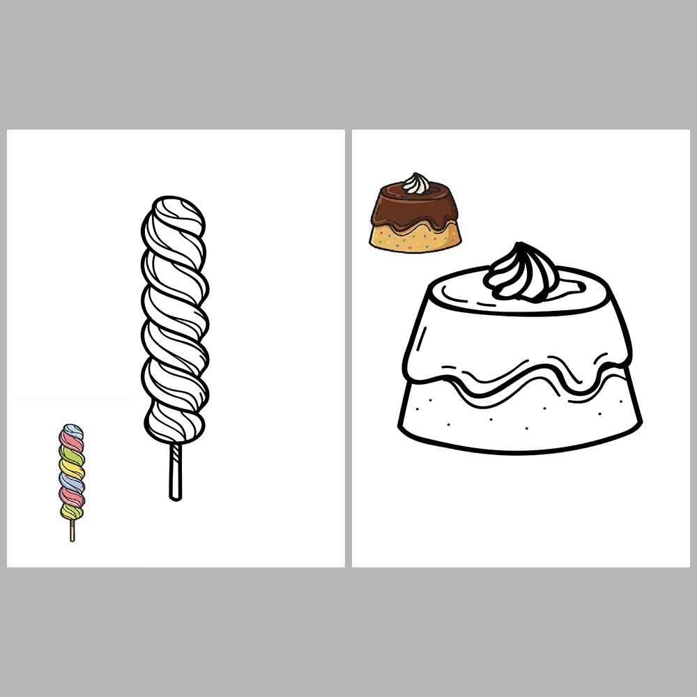 Snack Coloring Pages – With Reference Images