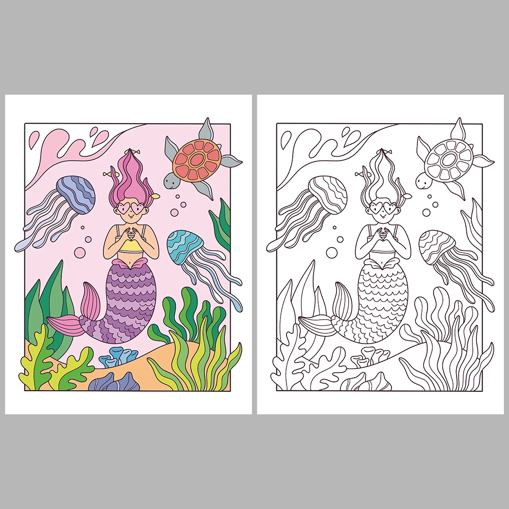 Mermaid Coloring Pages – With Reference Images
