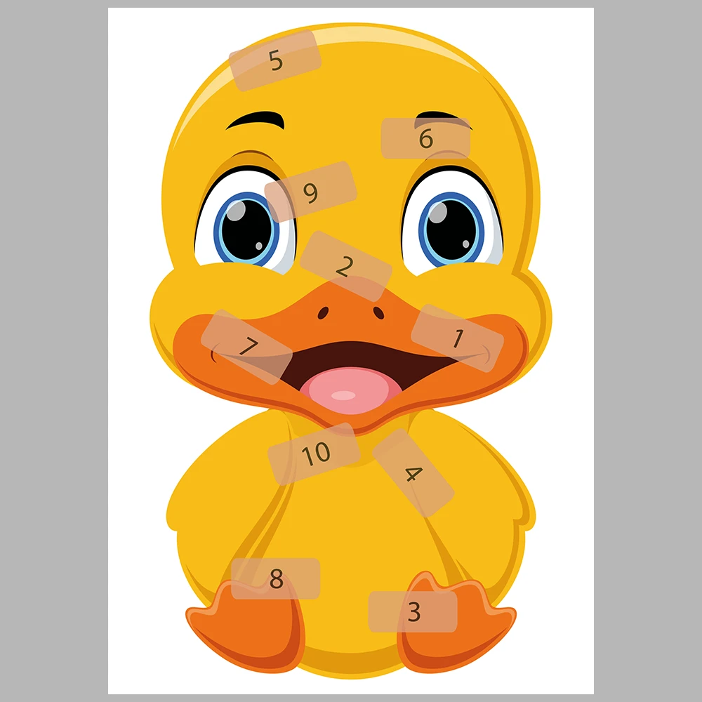 Duck-Themed Number Matching Activity Book