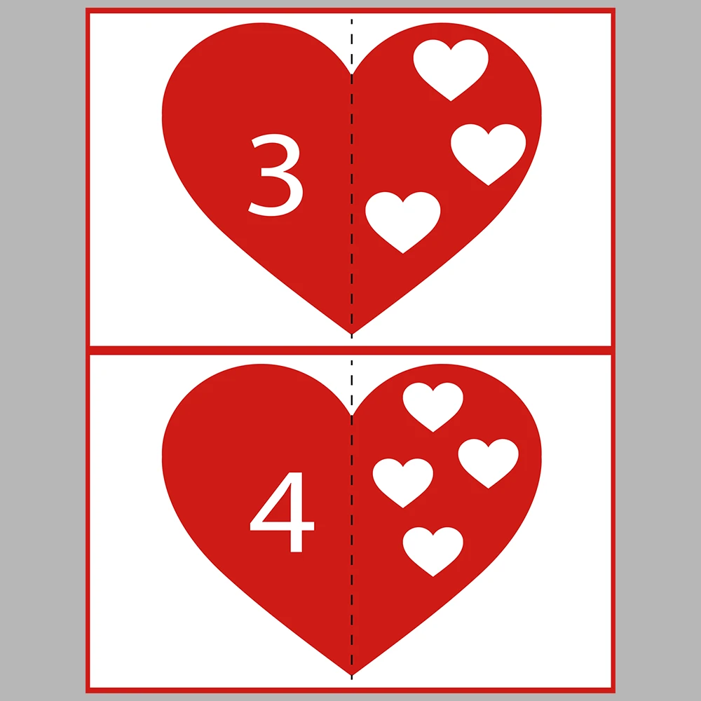 Number Matching Activity Book – Heart-Themed