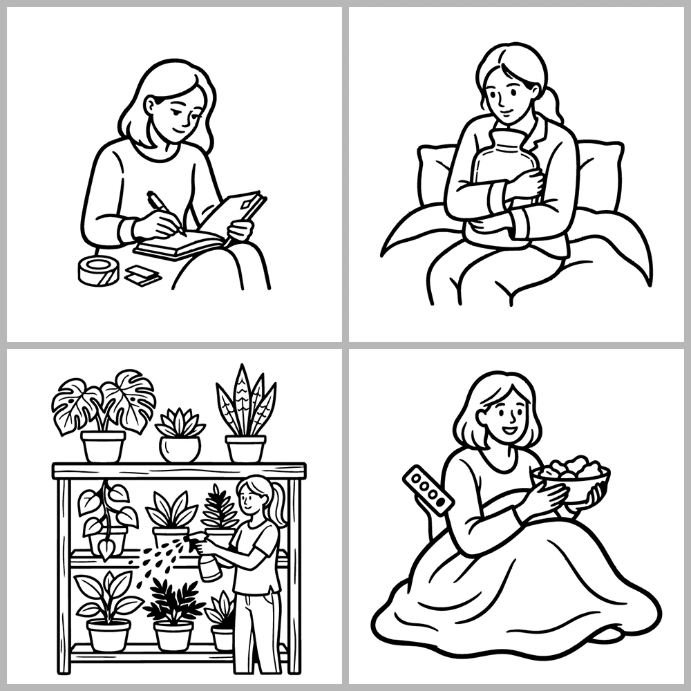 Cozy Girl – Self Care Coloring Book