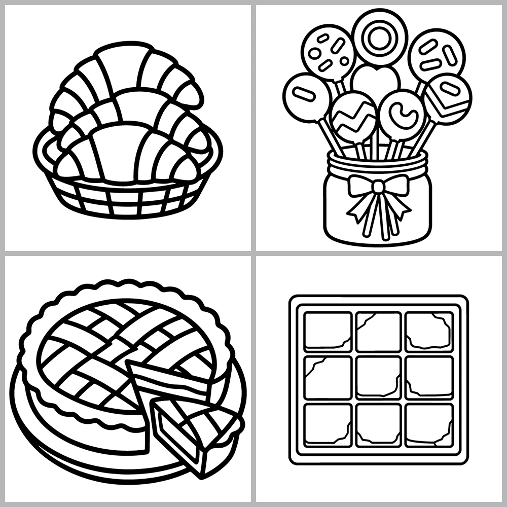 Cozy Desserts – Bakery Coloring Book