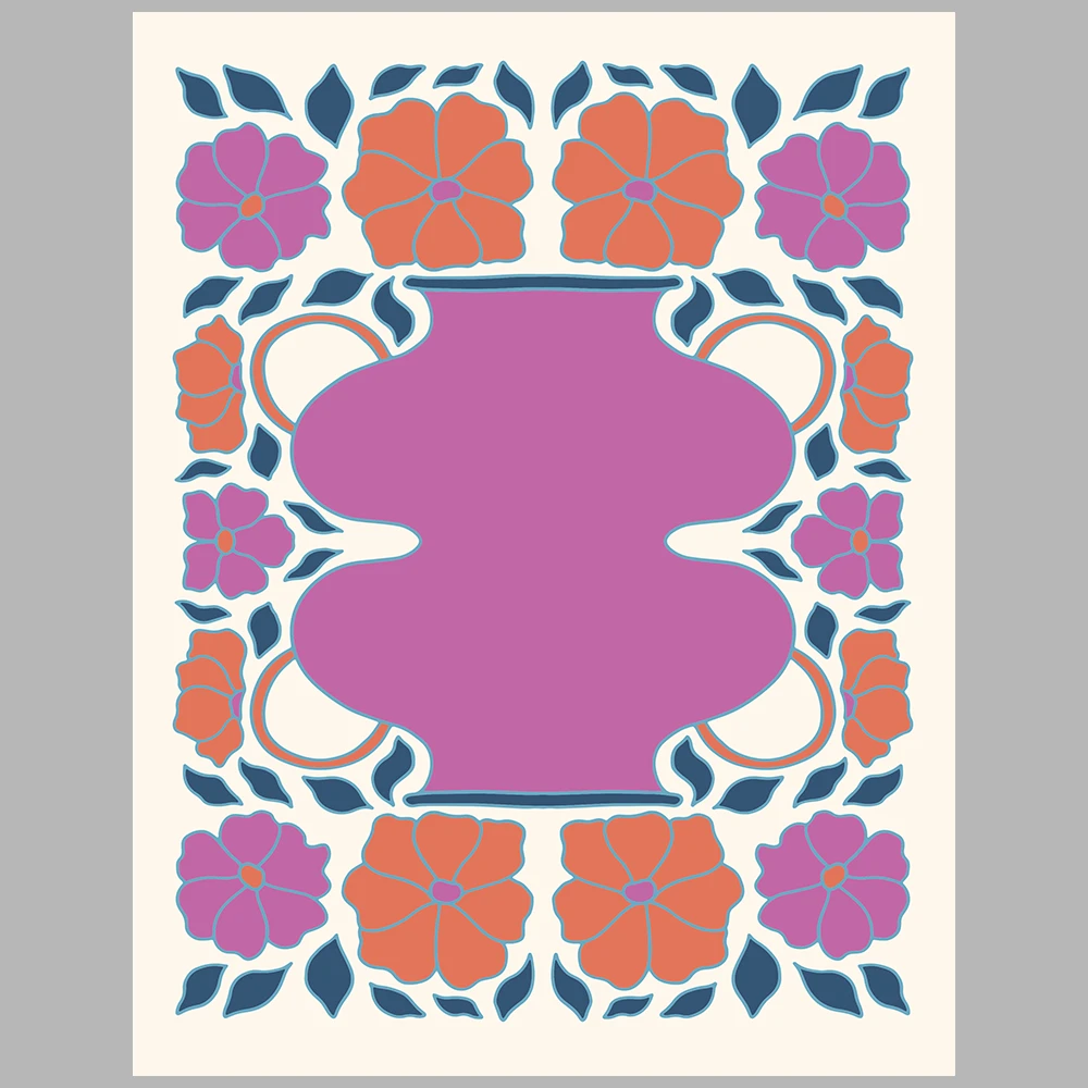 blue and purple themed poster