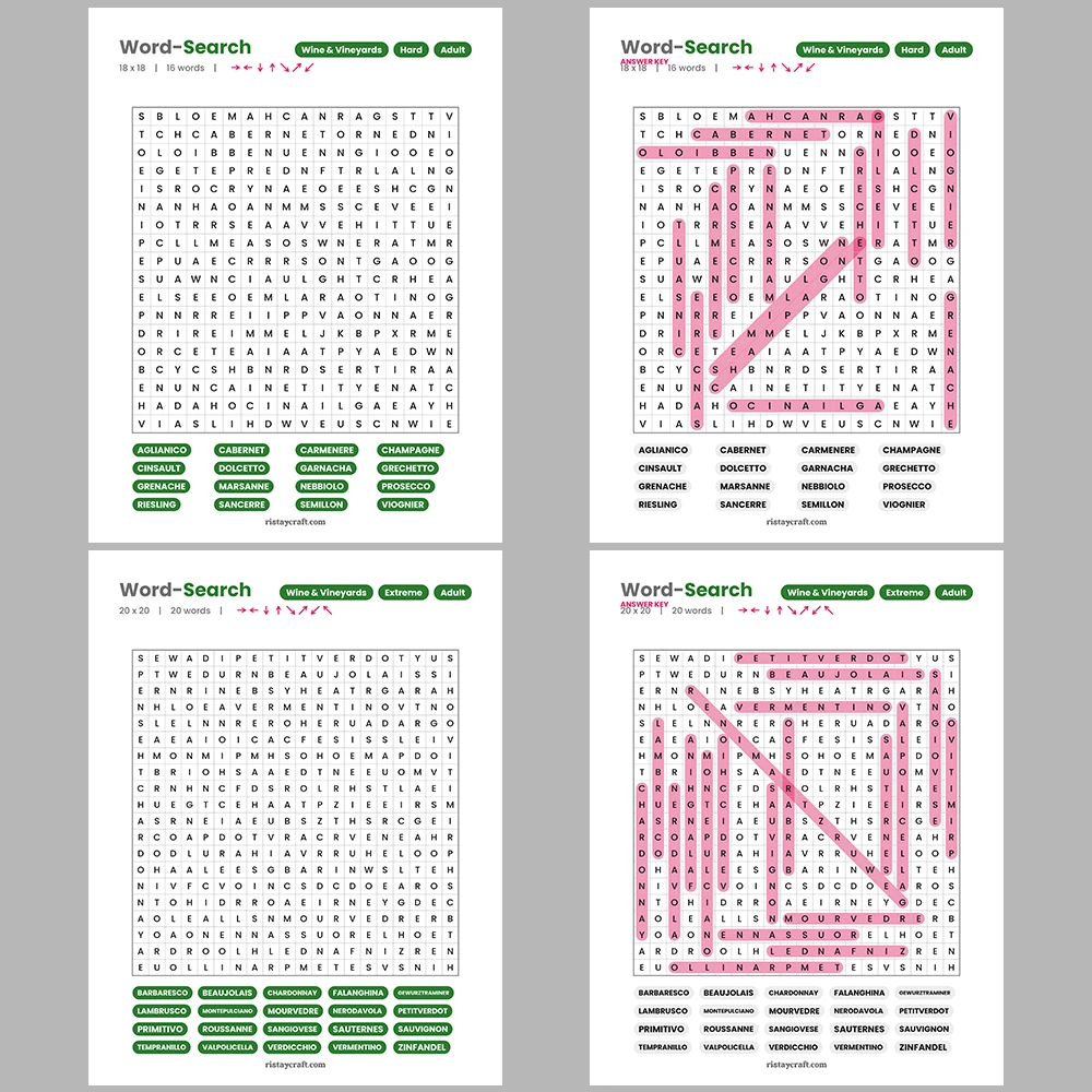 Word Search – Accounting & Bookkeeping – Ice Cream Flavors – Themes