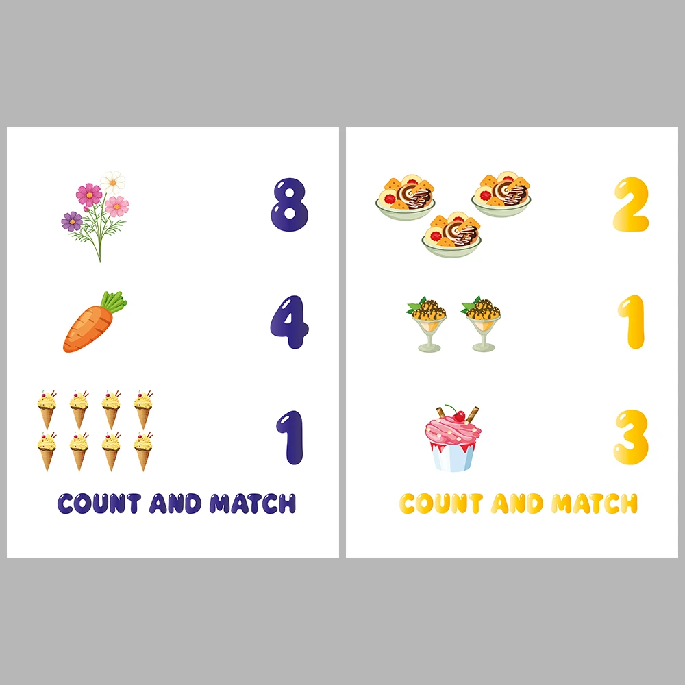 Number-Object Matching Activity Book