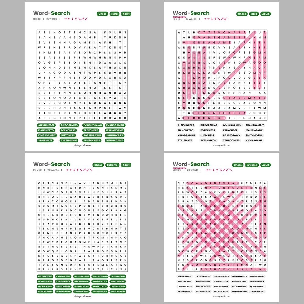 Word Search – Magic and Illusion – Gemstones and Minerals – Themes