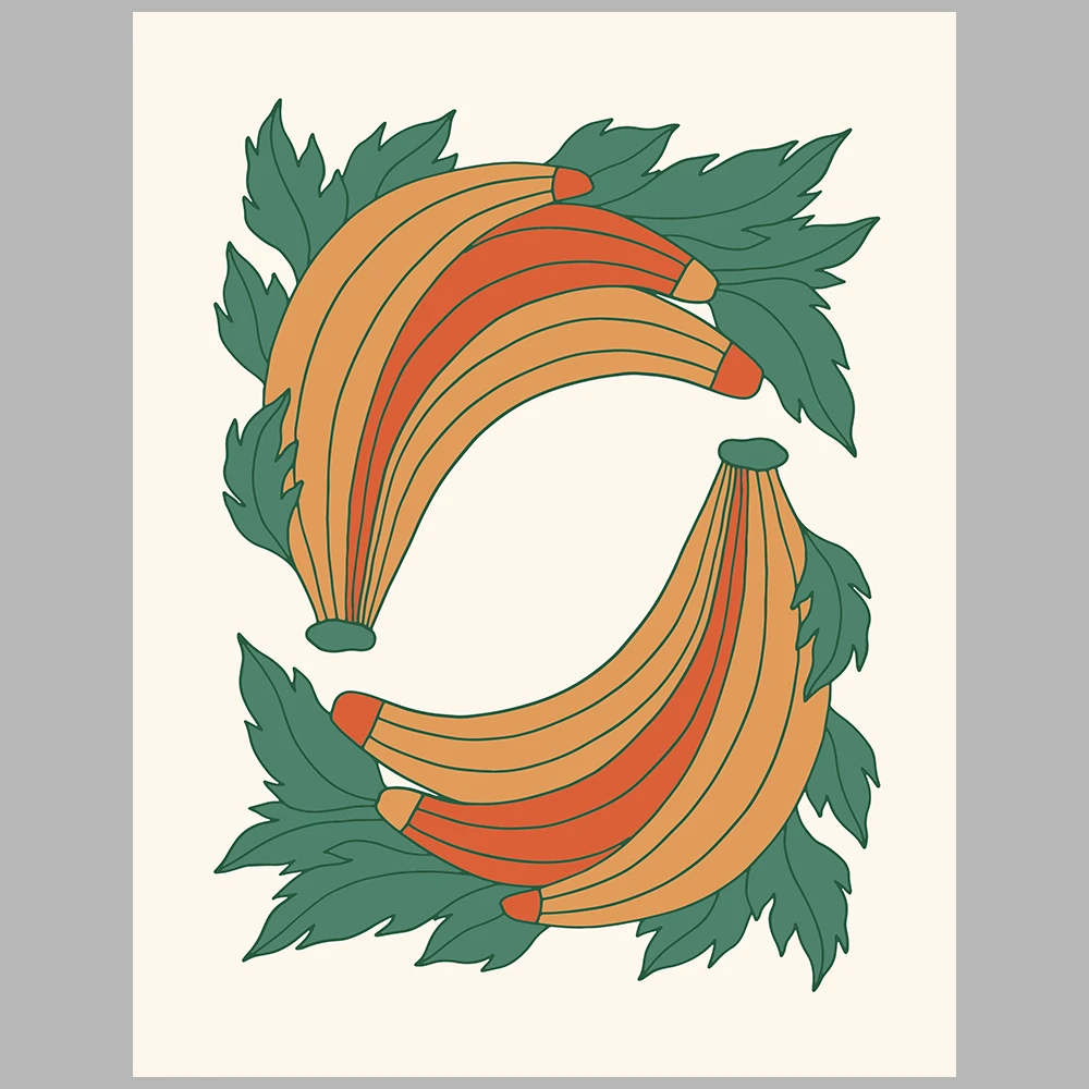 orange and green themed poster