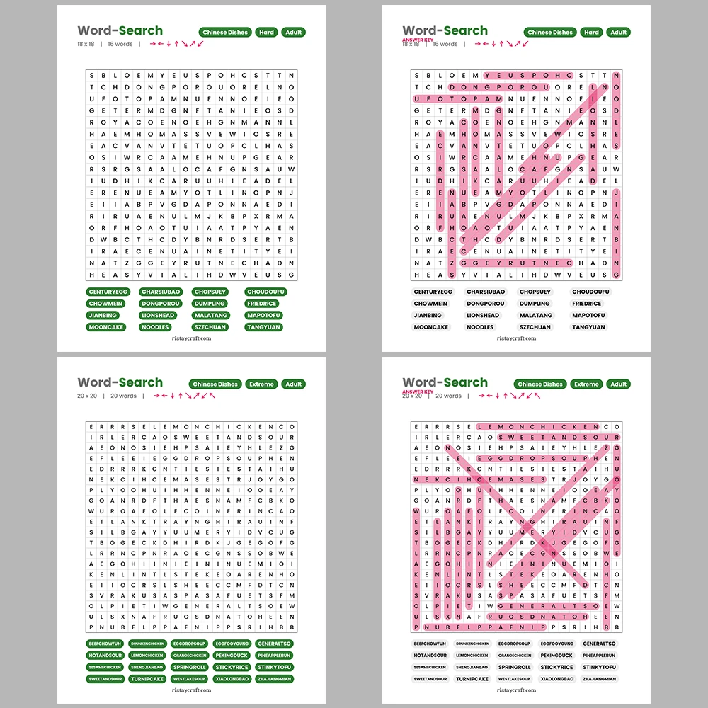 Word Search – Camping & Outdoors – Law & Justice Terms – Themes