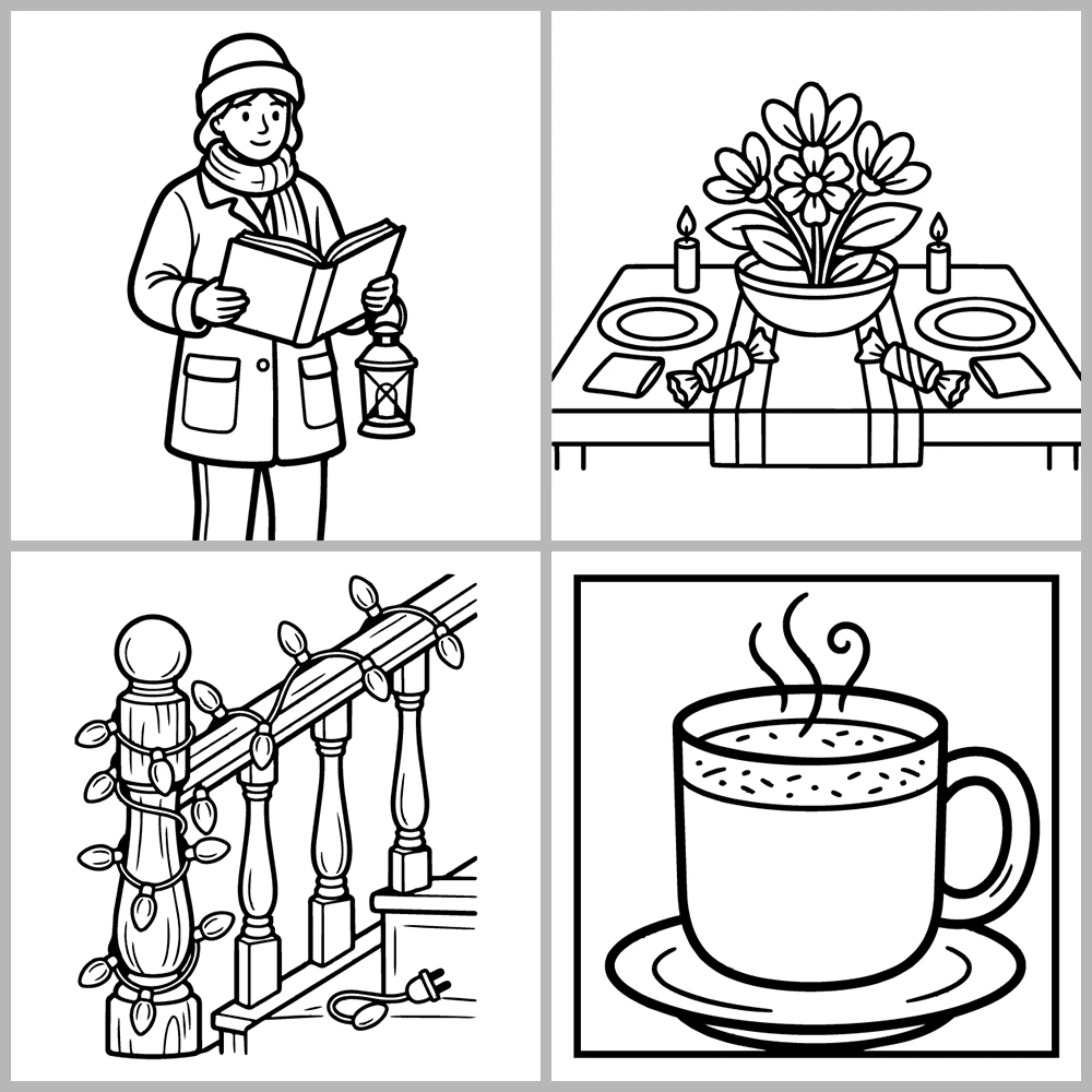 Christmas and Holiday Coloring Book