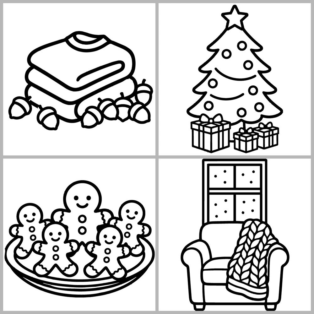 Cozy Seasons Coloring Book