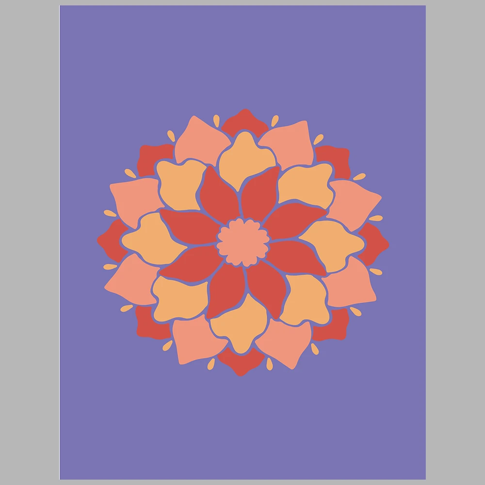 purple and orange themed posters