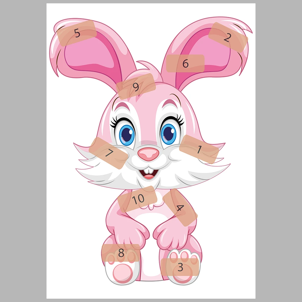 Rabbit-Themed Number Matching Activity Book