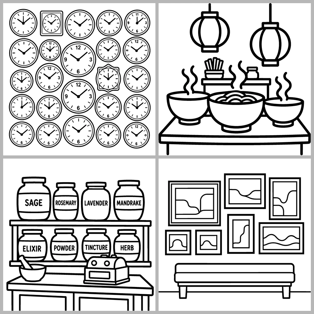 Cozy Travel – Places Coloring Book