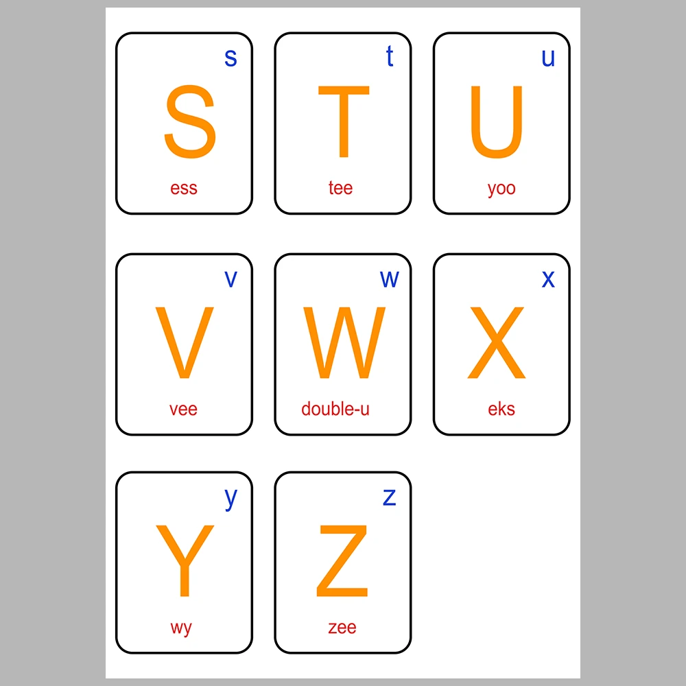I Am Learning Letters – Suitable for Use with Orange-Themed Flashcards