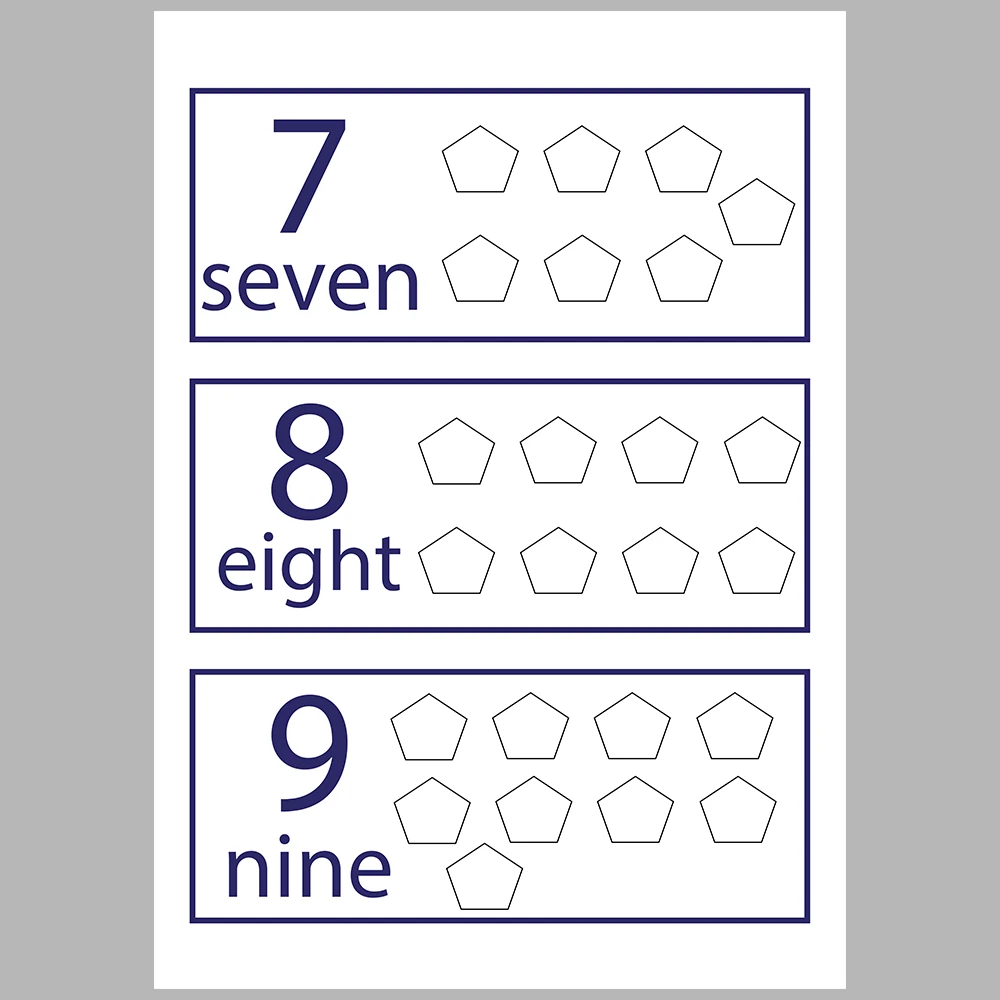 Pentagon-Themed Number Matching Activity Book