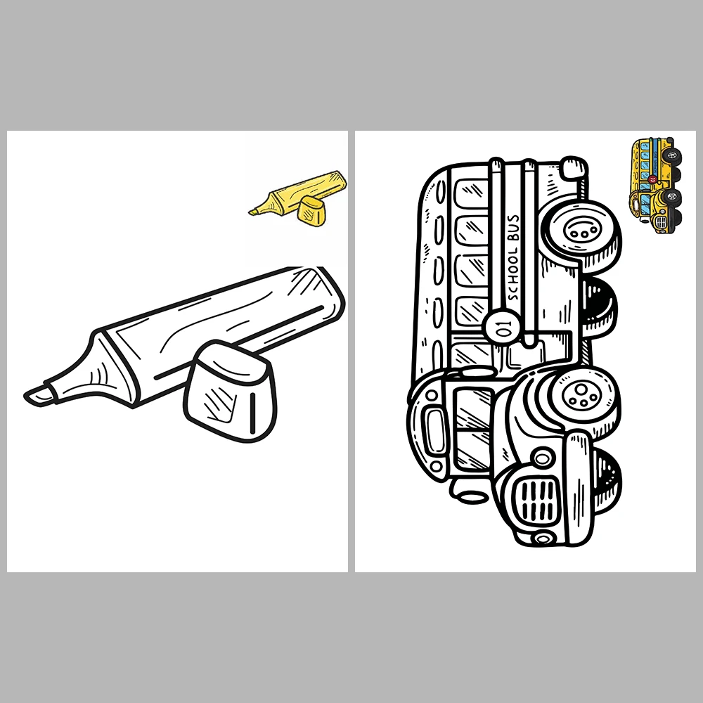 School Supplies Coloring Pages – With Reference Images