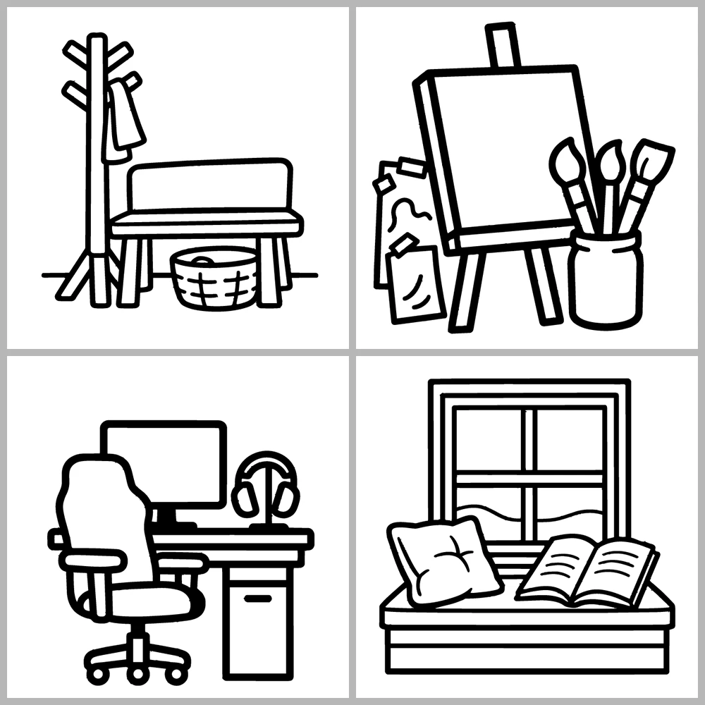 Corners Cozy Coloring Book