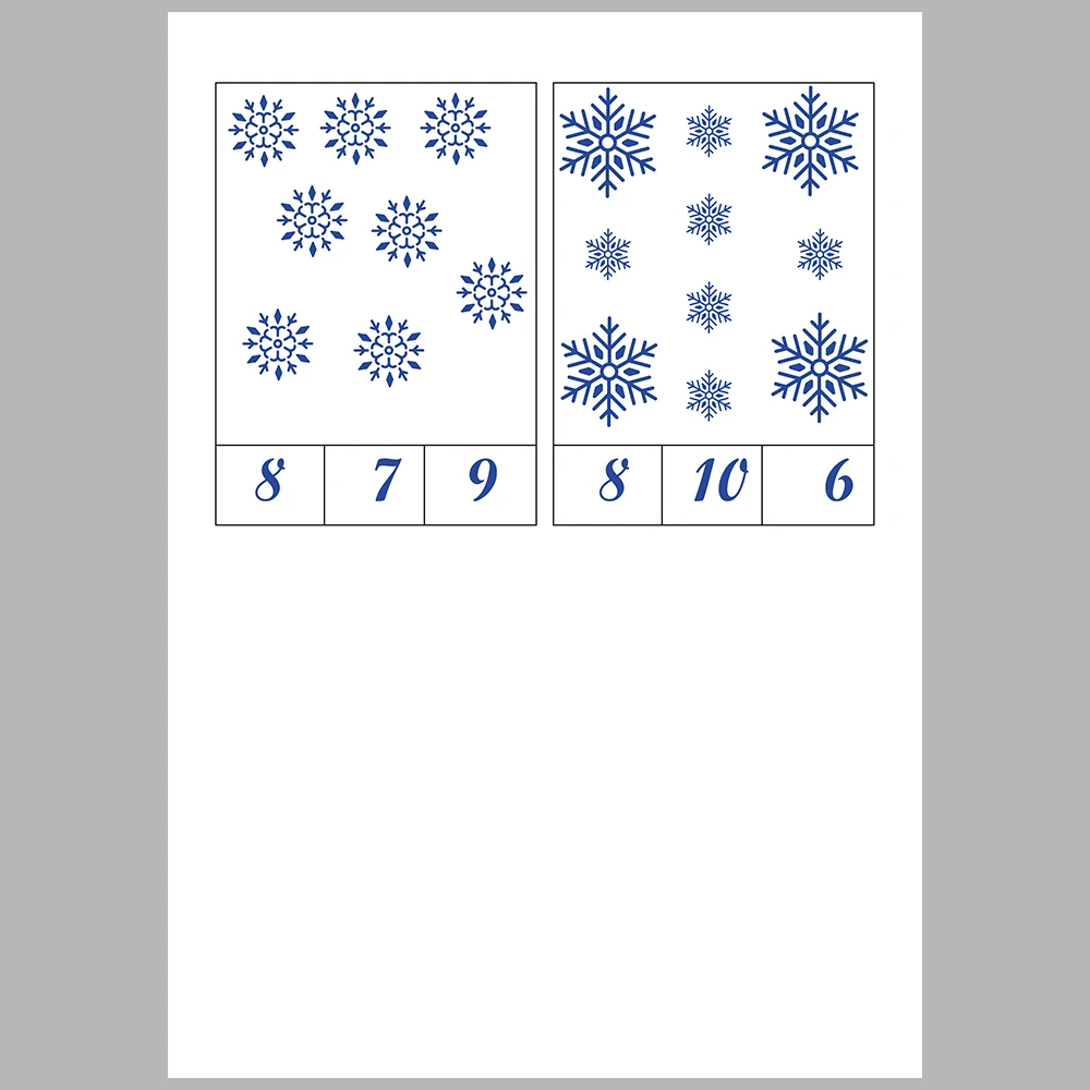 Number-Snowflake Matching Pages