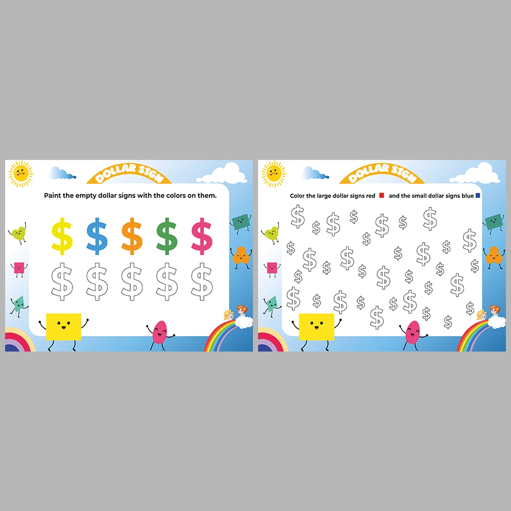 Learning Shapes – Dollar Sign