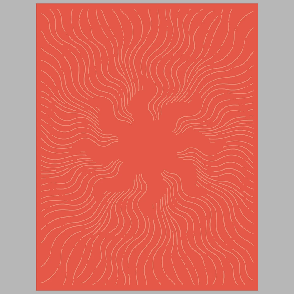 posters with an orange and green floral theme