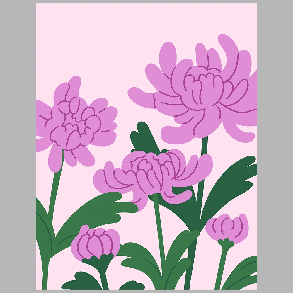 floral-themed posters