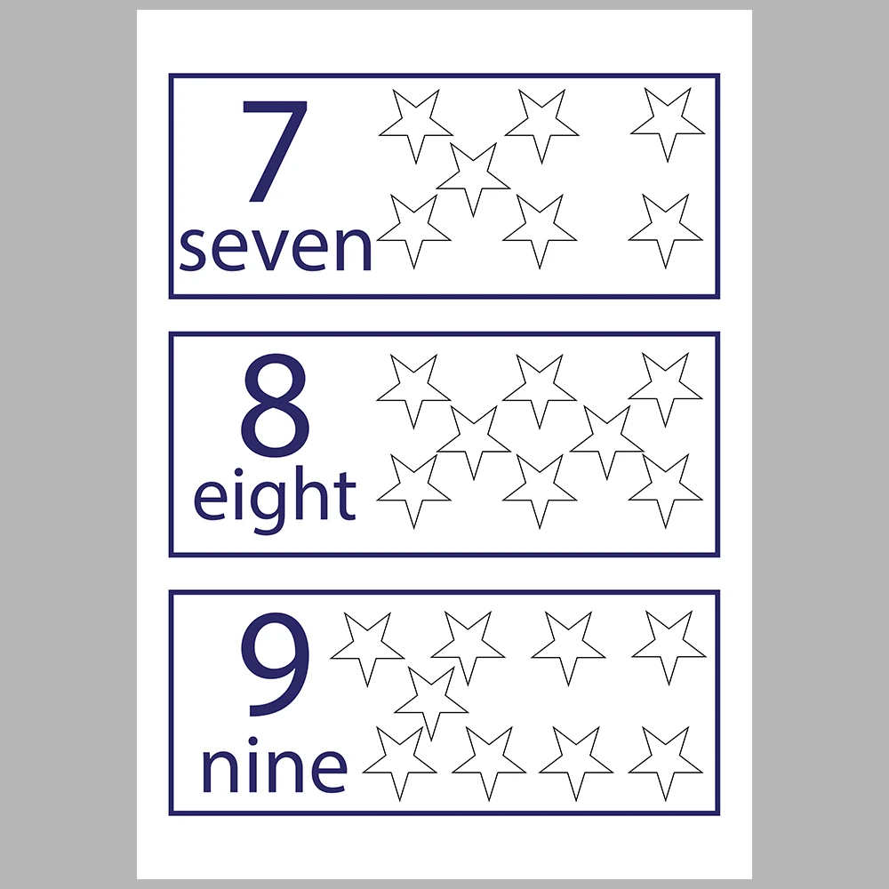 Star-Themed Number Matching Activity Book