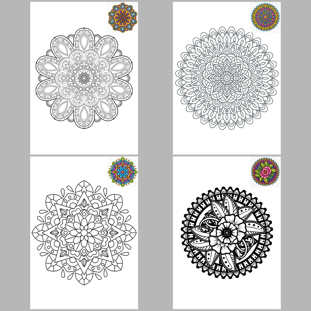 Mandala Coloring Book Pages – With Reference Images