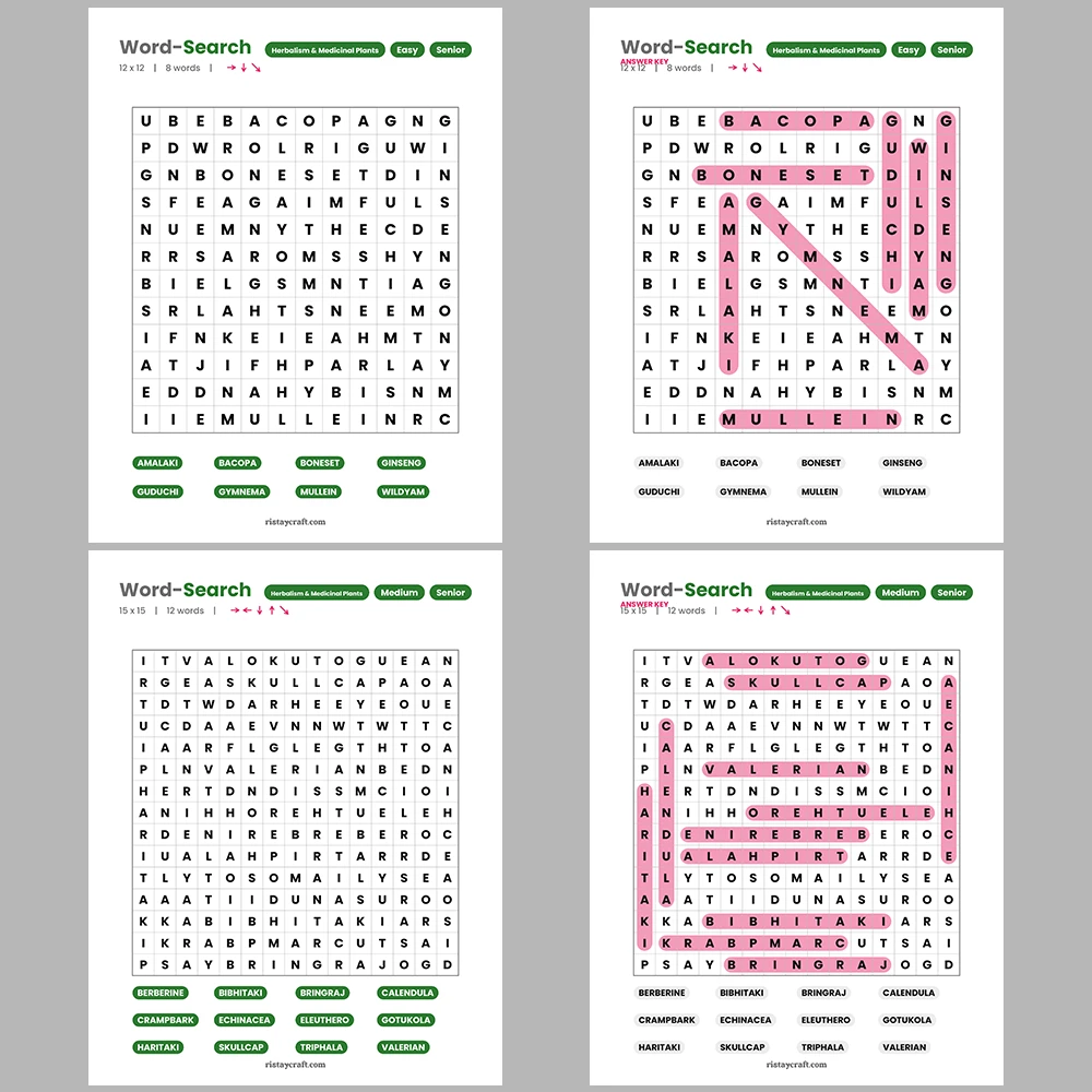 Word Puzzle – Pasta & Italian Dishes – Mathematics Terms – Themes